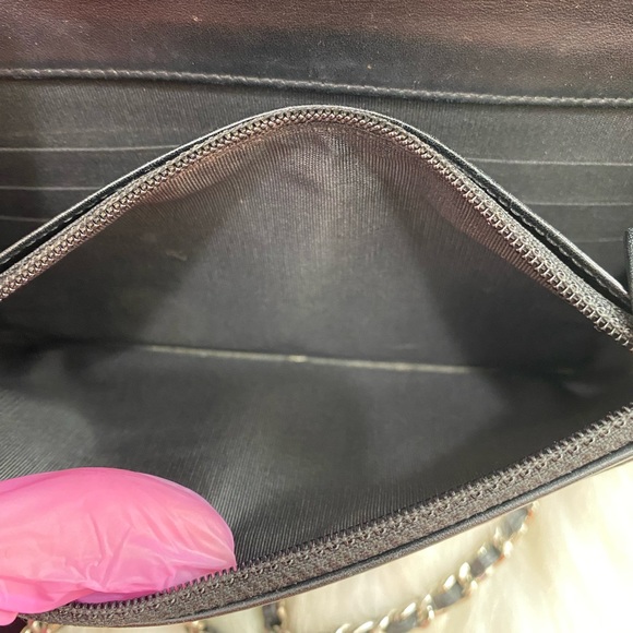 ❌SOLD ON E🅱️🅰️Y❌🌼 Chanel Caviar CC Timeless BLACK WOC With Card &dust bag SHW - Picture 16 of 17